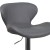 Flash Furniture CH-321-GY-GG Contemporary Gray Vinyl Adjustable Height Barstool with Curved Back and Chrome Base addl-7