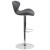 Flash Furniture CH-321-GY-GG Contemporary Gray Vinyl Adjustable Height Barstool with Curved Back and Chrome Base addl-8