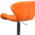 Flash Furniture CH-321-ORG-GG Contemporary Orange Vinyl Adjustable Height Barstool with Curved Back and Chrome Base addl-10