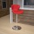 Flash Furniture CH-321-RED-GG Contemporary Red Vinyl Adjustable Height Barstool with Curved Back and Chrome Base addl-1