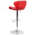 Flash Furniture CH-321-RED-GG Contemporary Red Vinyl Adjustable Height Barstool with Curved Back and Chrome Base addl-5