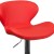 Flash Furniture CH-321-RED-GG Contemporary Red Vinyl Adjustable Height Barstool with Curved Back and Chrome Base addl-6