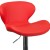 Flash Furniture CH-321-RED-GG Contemporary Red Vinyl Adjustable Height Barstool with Curved Back and Chrome Base addl-9