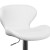 Flash Furniture CH-321-WH-GG Contemporary White Vinyl Adjustable Height Barstool with Curved Back and Chrome Base addl-10