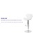 Flash Furniture CH-321-WH-GG Contemporary White Vinyl Adjustable Height Barstool with Curved Back and Chrome Base addl-3