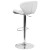Flash Furniture CH-321-WH-GG Contemporary White Vinyl Adjustable Height Barstool with Curved Back and Chrome Base addl-6