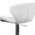 Flash Furniture CH-321-WH-GG Contemporary White Vinyl Adjustable Height Barstool with Curved Back and Chrome Base addl-7