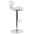 Flash Furniture CH-321-WH-GG Contemporary White Vinyl Adjustable Height Barstool with Curved Back and Chrome Base addl-8