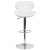 Flash Furniture CH-321-WH-GG Contemporary White Vinyl Adjustable Height Barstool with Curved Back and Chrome Base addl-9