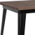 Flash Furniture CH-51040-29M1-BK-GG 31.5" Square Black Metal Indoor Table with Walnut Rustic Wood Top addl-3