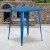 Flash Furniture CH-51040-40-BL-GG 31.5" Square Blue Metal Indoor/Outdoor Bar Height Table addl-1