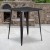 Flash Furniture CH-51040-40-BQ-GG 31.5" Square Black-Antique Gold Metal Indoor/Outdoor Bar Height Table addl-1