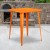 Flash Furniture CH-51040-40-OR-GG 31.5" Square Orange Metal Indoor/Outdoor Bar Height Table addl-1