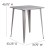 Flash Furniture CH-51040-40-SIL-GG 31.5" Square Silver Metal Indoor/Outdoor Bar Height Table addl-5
