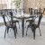 Flash Furniture CH-51050-29-BK-GG 35.5" Square Black Metal Indoor/Outdoor Table addl-1