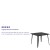 Flash Furniture CH-51050-29-BK-GG 35.5" Square Black Metal Indoor/Outdoor Table addl-3