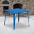 Flash Furniture CH-51050-29-BL-GG 35.5" Square Blue Metal Indoor/Outdoor Table addl-1