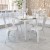 Flash Furniture CH-51050-29-WH-GG 35.5" Square White Metal Indoor/Outdoor Table addl-1