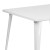 Flash Furniture CH-51050-29-WH-GG 35.5" Square White Metal Indoor/Outdoor Table addl-6