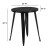Flash Furniture CH-51080-29-BK-GG 24" Round Black Metal Indoor/Outdoor Table addl-2