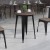 Flash Furniture CH-51080-29M1-BK-GG 24" Round Black Metal Indoor Table with Walnut Rustic Wood Top addl-1