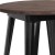 Flash Furniture CH-51080-29M1-BK-GG 24" Round Black Metal Indoor Table with Walnut Rustic Wood Top addl-3