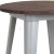 Flash Furniture CH-51080-29M1-SIL-GG 24" Round Silver Metal Indoor Table with Walnut Rustic Wood Top addl-3