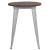 Flash Furniture CH-51080-29M1-SIL-GG 24" Round Silver Metal Indoor Table with Walnut Rustic Wood Top addl-4