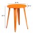 Flash Furniture CH-51080-29-OR-GG 24" Round Orange Metal Indoor/Outdoor Table addl-2