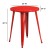 Flash Furniture CH-51080-29-RED-GG 24" Round Red Metal Indoor/Outdoor Table addl-2