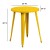Flash Furniture CH-51080-29-YL-GG 24" Round Yellow Metal Indoor/Outdoor Table addl-2