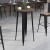 Flash Furniture CH-51080-40M1-BK-GG 24" Round Black Metal Indoor Bar Height Table with Walnut Rustic Wood Top addl-1