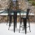 Flash Furniture CH-51080BH-2-30CAFE-BK-GG 24" Round Black Metal Indoor/Outdoor Bar Table Set with 2 Cafe Stools addl-1