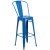 Flash Furniture CH-51080BH-2-30CAFE-BL-GG 24" Round Blue Metal Indoor/Outdoor Bar Table Set with 2 Cafe Stools addl-4