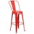 Flash Furniture CH-51080BH-2-30CAFE-RED-GG 24" Round Red Metal Indoor/Outdoor Bar Table Set with 2 Cafe Stools addl-4