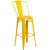 Flash Furniture CH-51080BH-2-30CAFE-YL-GG 24" Round Yellow Metal Indoor/Outdoor Bar Table Set with 2 Cafe Stools addl-4