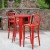 Flash Furniture CH-51080BH-2-30VRT-RED-GG 24" Round Red Metal Indoor/Outdoor Bar Table Set with 2 Vertical Slat Back Stools addl-1