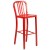 Flash Furniture CH-51080BH-2-30VRT-RED-GG 24" Round Red Metal Indoor/Outdoor Bar Table Set with 2 Vertical Slat Back Stools addl-4