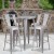 Flash Furniture CH-51080BH-4-30CAFE-SIL-GG 24" Round Silver Metal Indoor/Outdoor Bar Table Set with 4 Cafe Stools addl-1