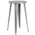 Flash Furniture CH-51080BH-4-30CAFE-SIL-GG 24" Round Silver Metal Indoor/Outdoor Bar Table Set with 4 Cafe Stools addl-3