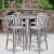 Flash Furniture CH-51080BH-4-30VRT-SIL-GG 24" Round Silver Metal Indoor/Outdoor Bar Table Set with 4 Vertical Slat Back Stools addl-1
