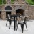 Flash Furniture CH-51080TH-2-18ARM-BK-GG 24" Round Black Metal Indoor/Outdoor Table Set with 2 Arm Chairs addl-1