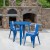 Flash Furniture CH-51080TH-2-18ARM-BL-GG 24" Round Blue Metal Indoor/Outdoor Table Set with 2 Arm Chairs addl-1