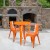 Flash Furniture CH-51080TH-2-18ARM-OR-GG 24" Round Orange Metal Indoor/Outdoor Table Set with 2 Arm Chairs addl-1