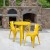 Flash Furniture CH-51080TH-2-18ARM-YL-GG 24" Round Yellow Metal Indoor/Outdoor Table Set with 2 Arm Chairs addl-1