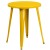 Flash Furniture CH-51080TH-2-18ARM-YL-GG 24" Round Yellow Metal Indoor/Outdoor Table Set with 2 Arm Chairs addl-3