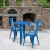 Flash Furniture CH-51080TH-2-18CAFE-BL-GG 24" Round Blue Metal Indoor/Outdoor Table Set with 2 Cafe Chairs addl-1