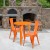 Flash Furniture CH-51080TH-2-18CAFE-OR-GG 24" Round Orange Metal Indoor/Outdoor Table Set with 2 Cafe Chairs addl-1