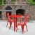 Flash Furniture CH-51080TH-2-18CAFE-RED-GG 24" Round Red Metal Indoor/Outdoor Table Set with 2 Cafe Chairs addl-1