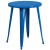 Flash Furniture CH-51080TH-2-18VRT-BL-GG 24" Round Blue Metal Indoor/Outdoor Table Set with 2 Vertical Slat Back Chairs addl-3